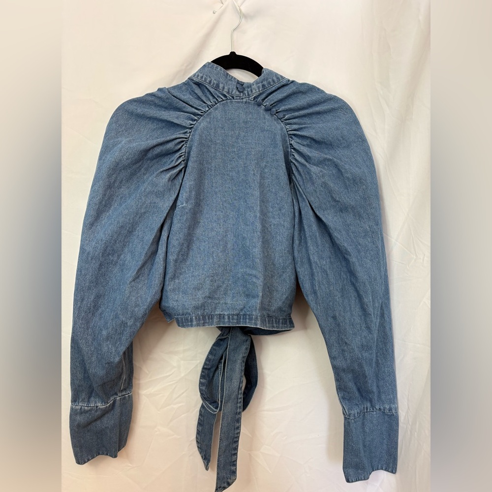 Missguided Light Blue Denim Top